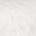 Taburet Atmosphera Oslo cu efect de blana, 42 cm, alb