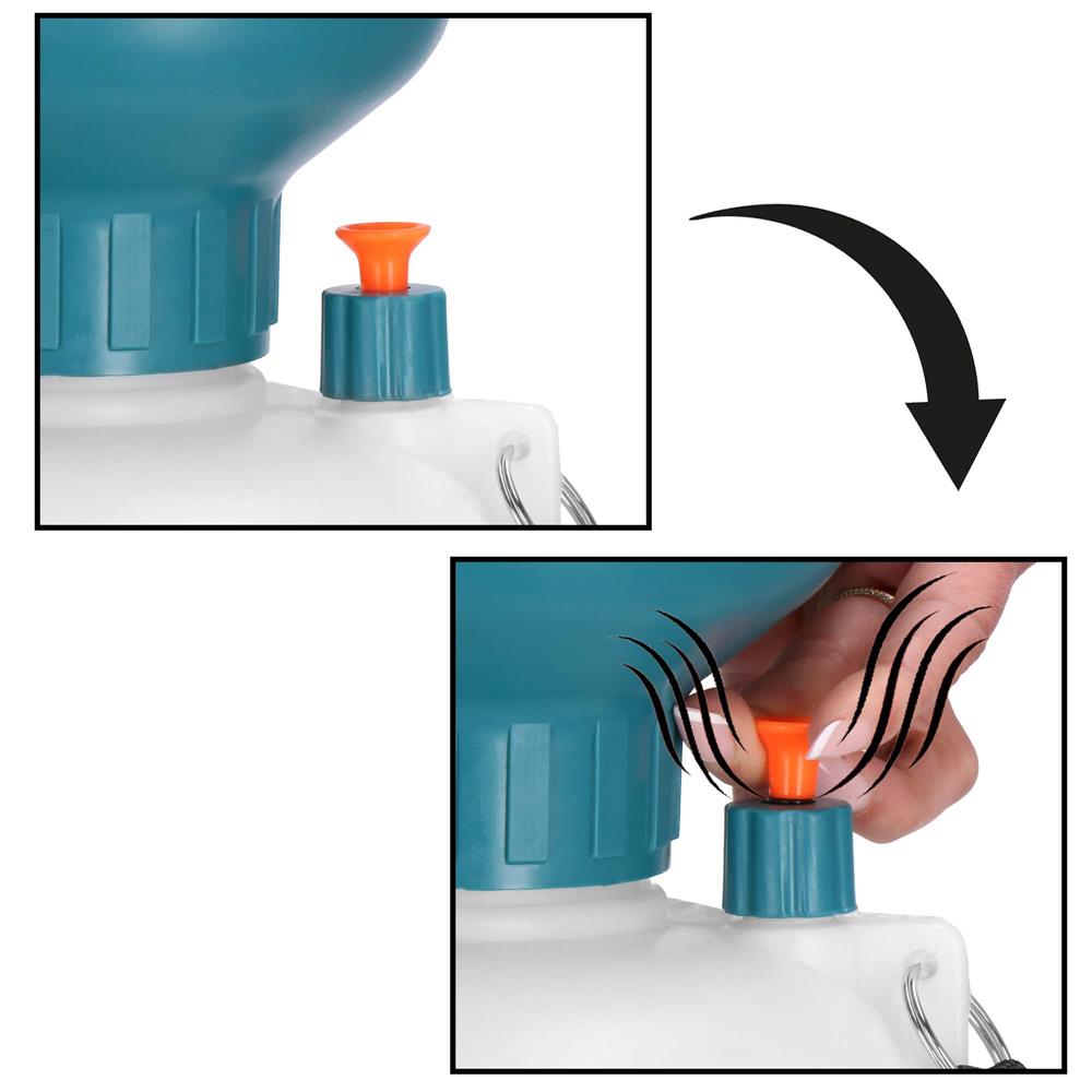 Pompa de stropit manual 5L cu lance reglabila 63 cm, 2 duze si curea de umar