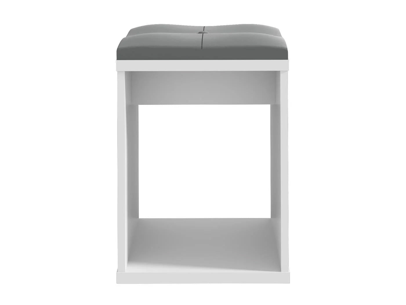 Taburet pentru toaleta cu sezut confortabil, 30x30x42 cm, alb