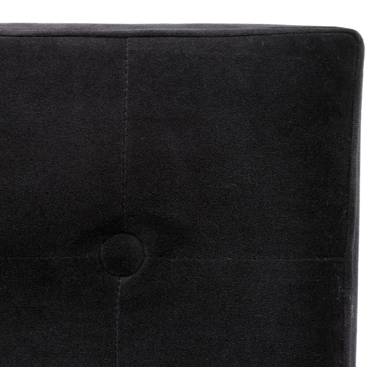 Taburet pliabil Atmosphera Lysandre cu spatiu de depozitare, 38x38x38 cm, negru