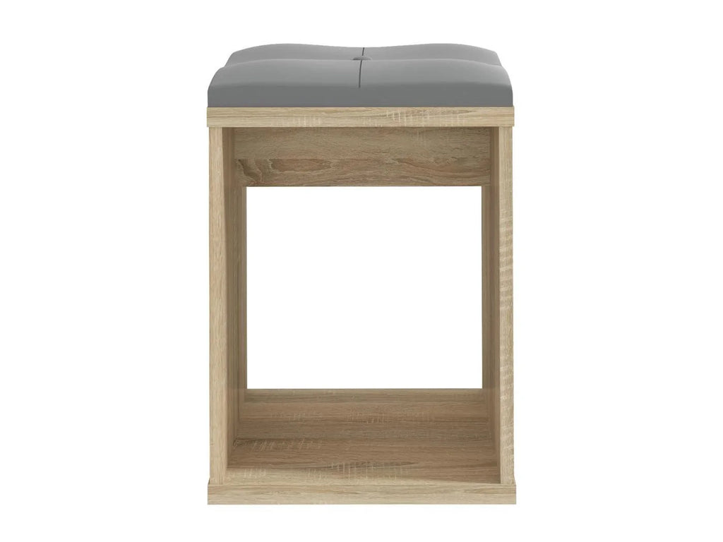 Taburet pentru masuta de toaleta cu sezut confortabil, 30x30x42 cm, stejar