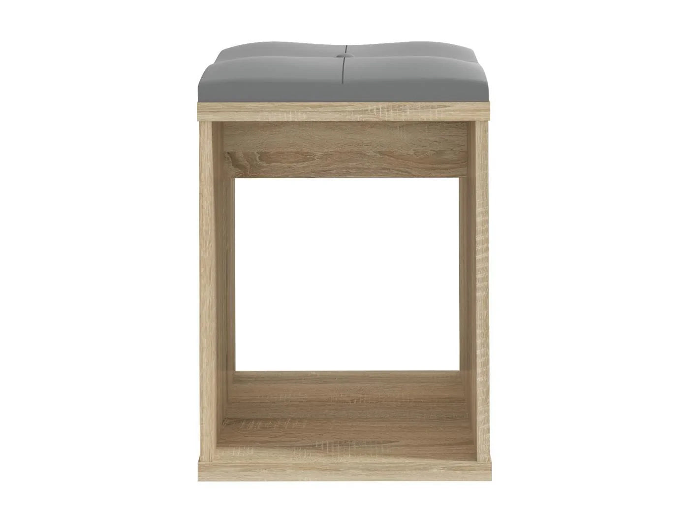 Taburet pentru masuta de toaleta cu sezut confortabil, 30x30x42 cm, stejar