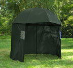 Umbrela pescuit 200x220 cm, inchidere completa cu perete detasabil, reglabil, otel si Oxford impermeabil, verde