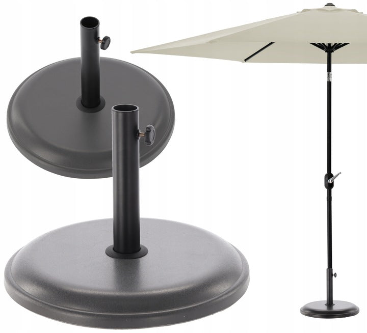 Suport baza pentru umbrele de gradina, din beton, 45 cm diametru, 16kg, gri