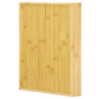 Organizator tacamuri si ustensile bucatarie, bambus, extensibil 28-45x33x5cm