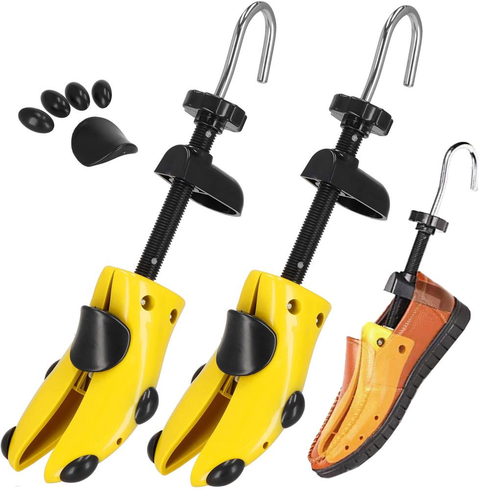 Set 2 sanuri pentru largit si alungit pantofi, din plastic, marime 44-46, galben