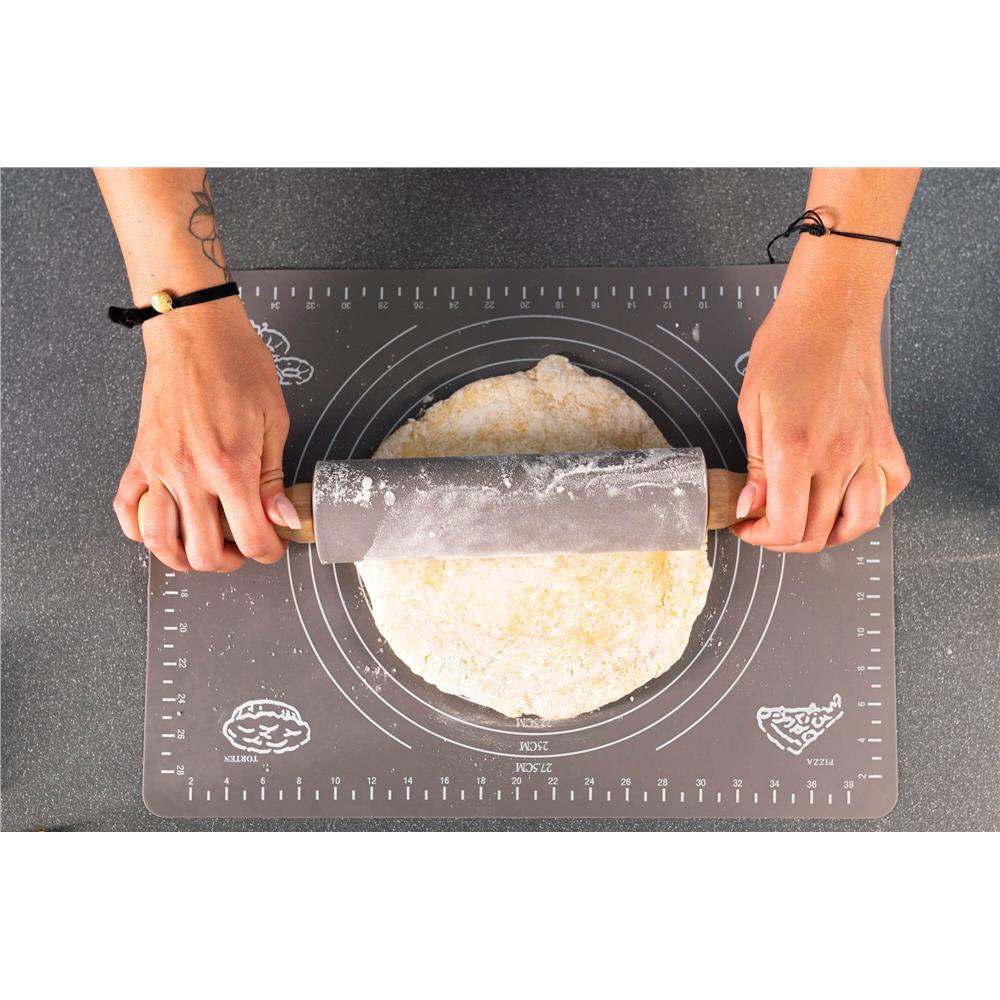 Plansa din silicon alimentar de framantat aluat, rezistenta la temperaturi ridicate, 50x40cm, gri