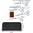 Set de ingrijire pentru animale de companie, cu 4 foarfece pentru tuns si accesorii