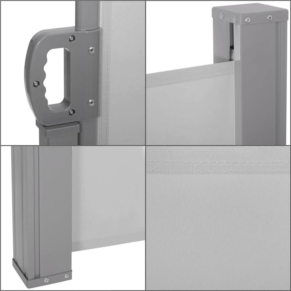 Paravan lateral pentru intimitate, extensibil, sistem fixare inclus, 160x300cm, gri deschis