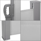 Paravan lateral pentru intimitate, extensibil, sistem fixare inclus, 160x300cm, gri deschis