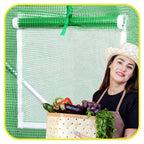 Folie inlocuire pentru sera 200x200x200 cm, PE 140g/mp cu plasa PP, UV4, 4 ferestre si usa cu fermoar, verde