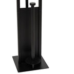 Suport hartie igienica 5Five Glass cu rezerva si perie, otel, 28x18x62 cm, negru