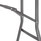 Masa dreptunghiulara pliabila multifunctionala, 1.8 m x 0.75 m x 0.75 m, imitatie ratan, maro