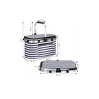 Geanta pentru picnic sau plaja, termoizolanta, 28 litri, alb albastru