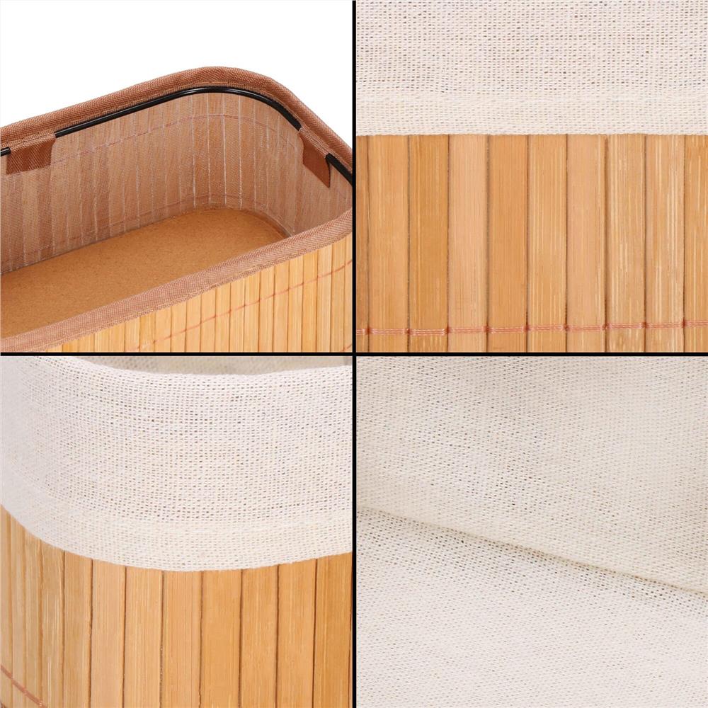 Set 3 cutii organizatoare din bambus, diverse dimensiuni, maro