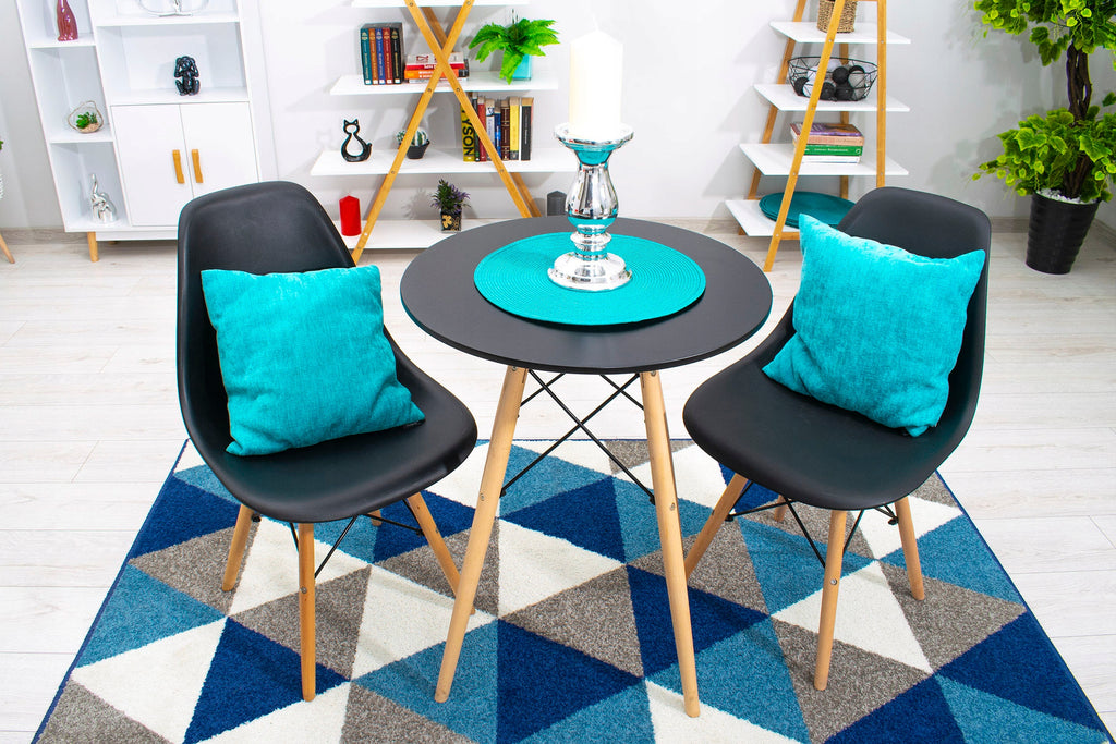 Scaun dining Scandinav pentru bucatarie, 38x42x82cm, negru