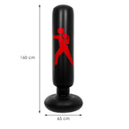 Sac de box gonflabil pentru copii, Inaltime 160 cm, PVC, Negru