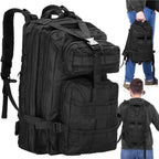 Rucsac militar pentru drumetie, impermeabil, ultra usor, 4 compartimente, culoare negru