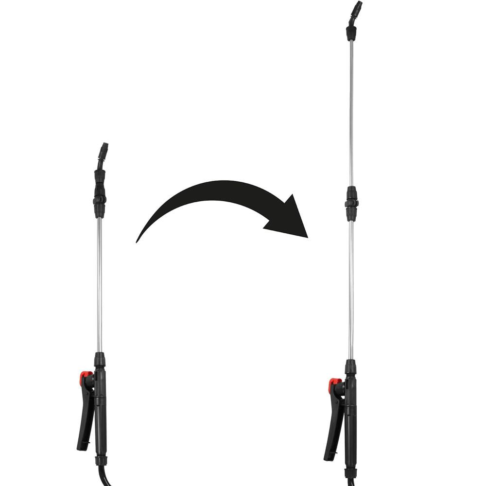 Pompa de stropit manual 8L cu lance reglabila 63 cm, 2 duze si curea de umar