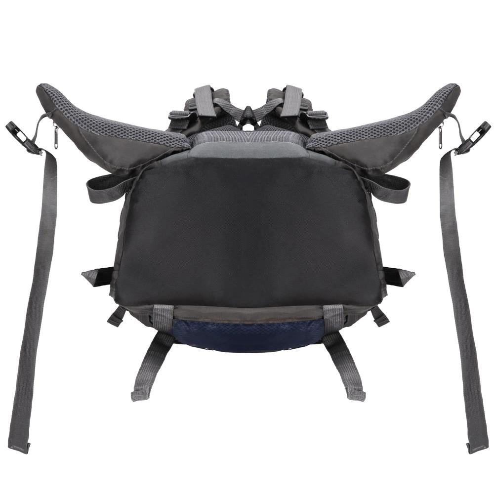 Rucsac tactic militar pentru drumetie, cu husa de ploaie, 90 litri, 25 kg, 74x32x20 cm, gri albastru