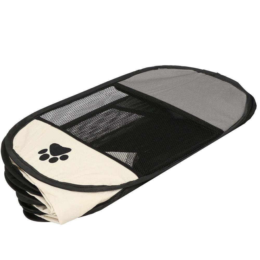 Tarc pliabil pentru animale de companie, diametru 91cm, gri crem