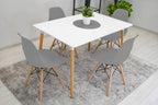 Set 4 scaune dining Scandinav pentru bucatarie, 38x42x82cm, gri