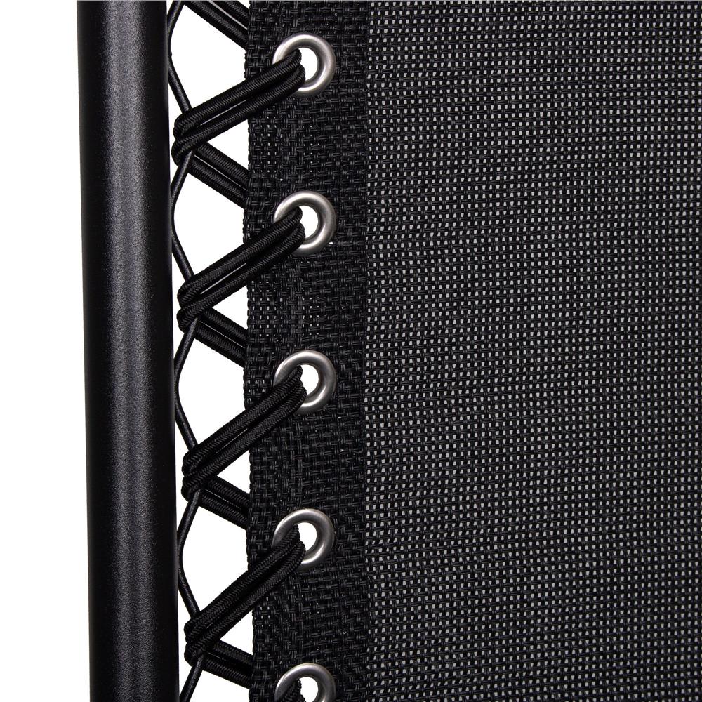 Sezlong pliabil  GC3, Relax Zero Gravity cu parasolar, 175cm, negru