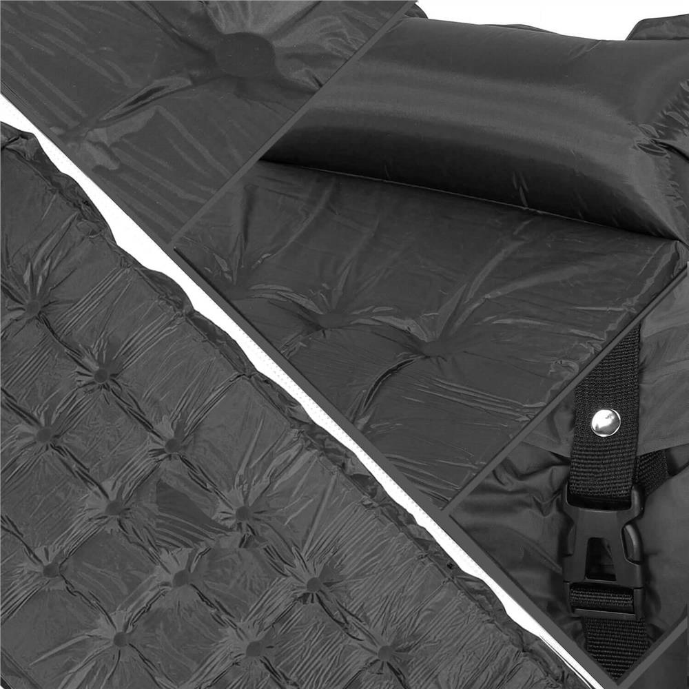 Saltea plabila cu perna din spuma poliuretanica, cu autoumflare, 193x68x3.5cm, gri