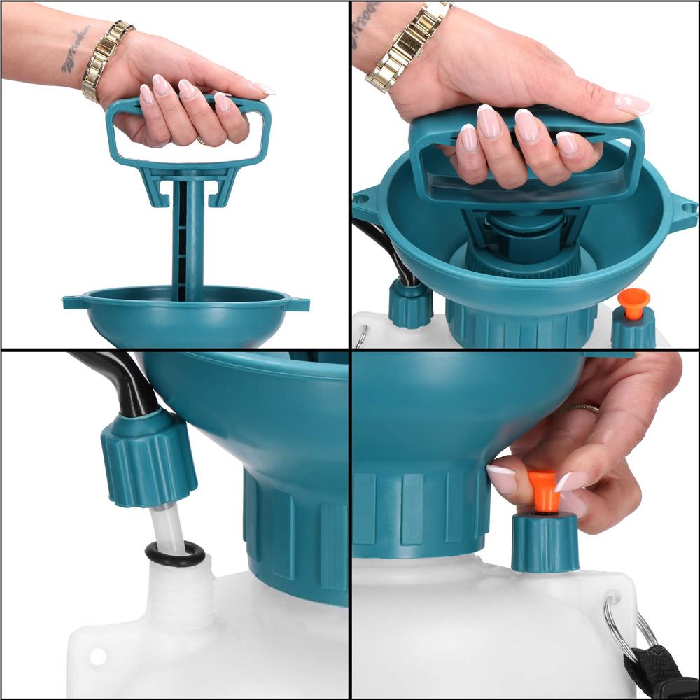 Pompa de stropit manual 8L cu lance reglabila 63 cm, 2 duze si curea de umar