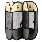 Tarc pliabil pentru animale de companie, diametru 91cm, gri crem