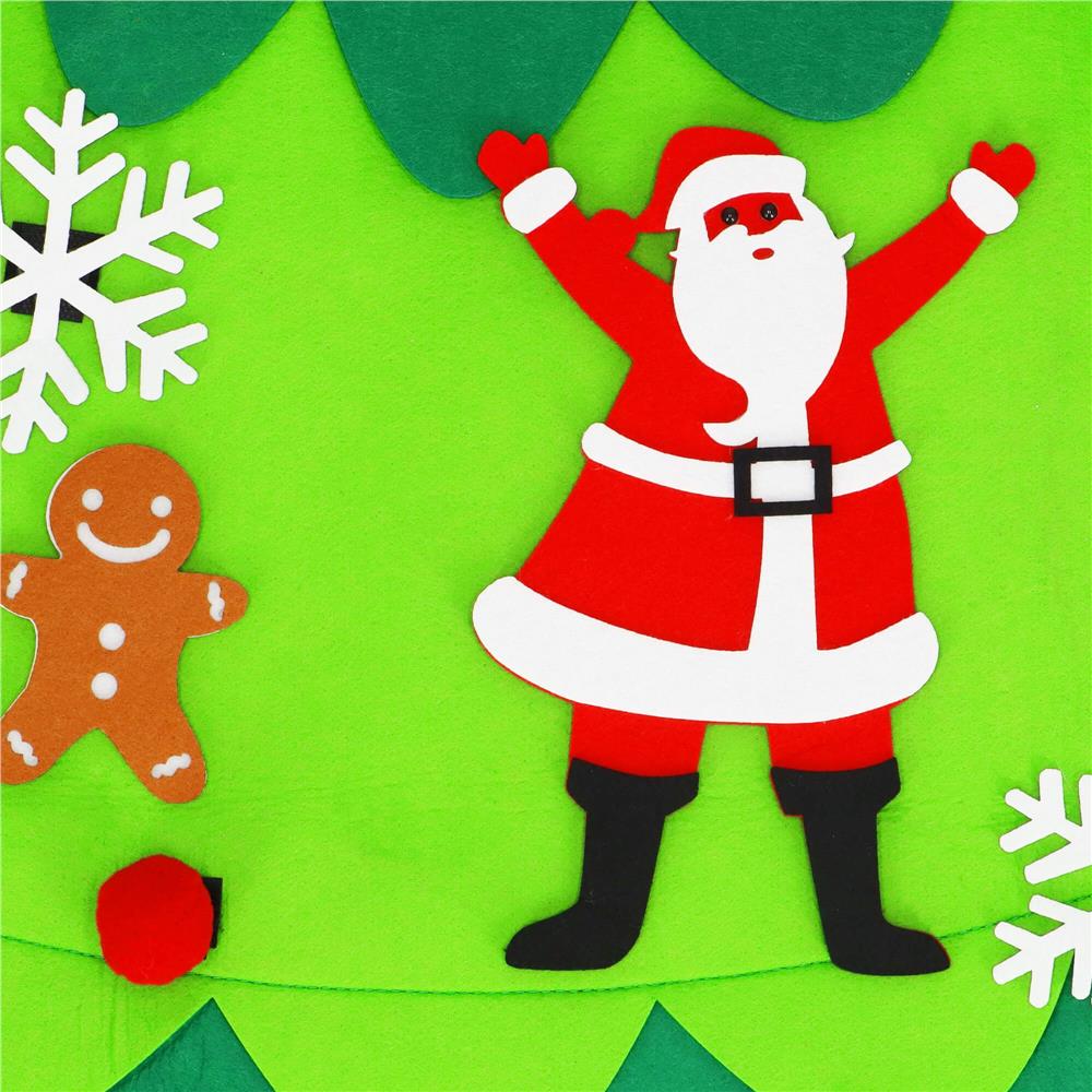 Brad de Craciun din pasla pentru copii, 115x80 cm, cu 26 decoratiuni