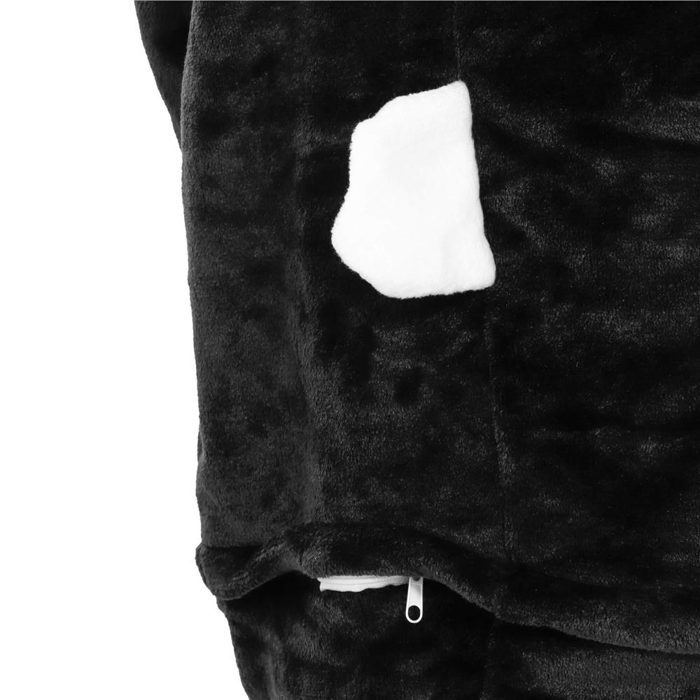 Pijama tip salopeta pentru copii, model panda, marime 125-140cm