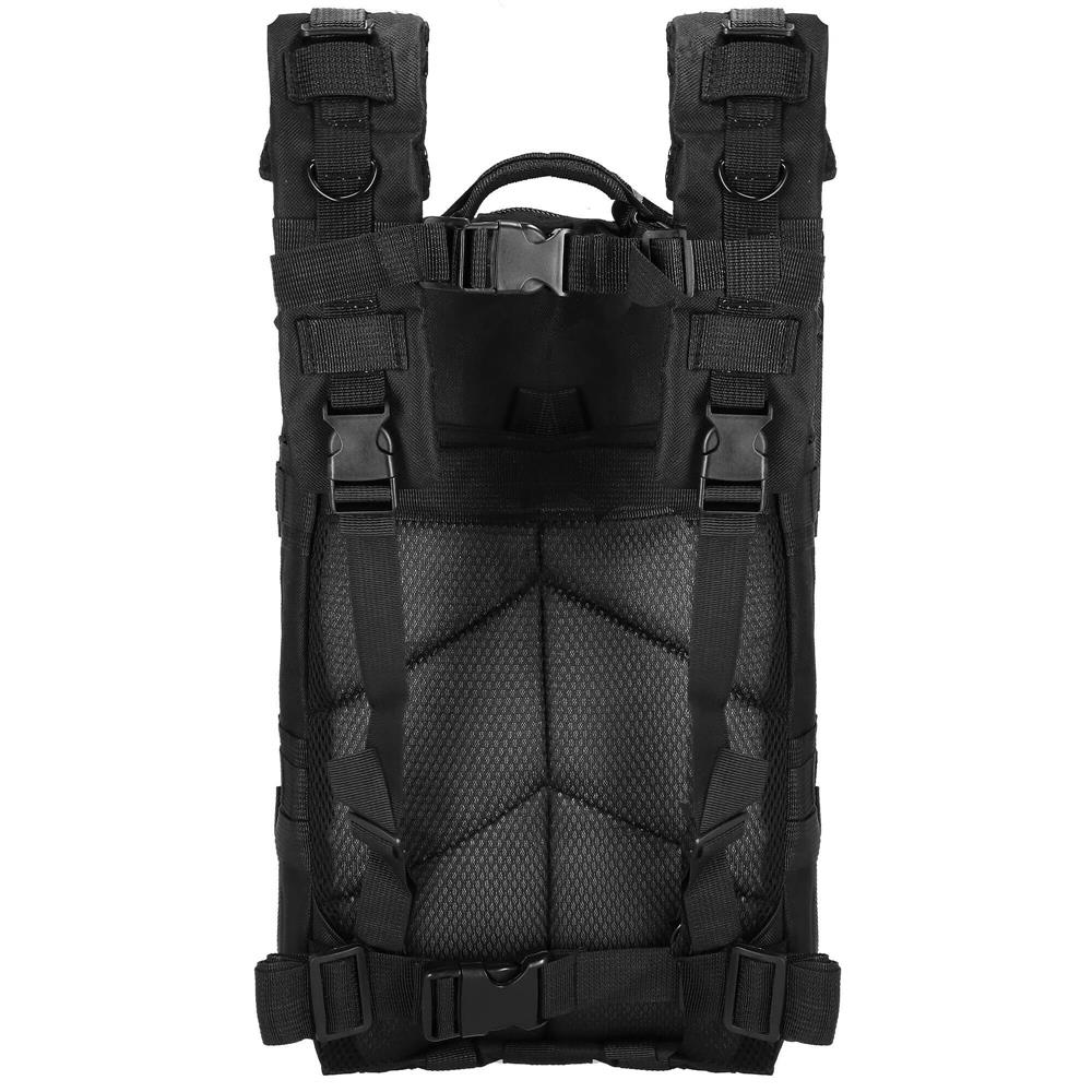 Rucsac militar pentru drumetie, impermeabil, ultra usor, 4 compartimente, culoare negru