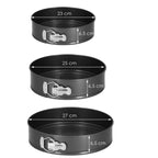 Set 3 forme de copt, 27, 25 si 23 cm, cu fund detasabil, gri