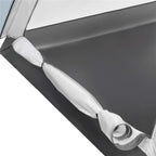 Cort plaja sau camping, impemeabil, cu terasa, 4 locuri, 175x310x130cm, gri albastru