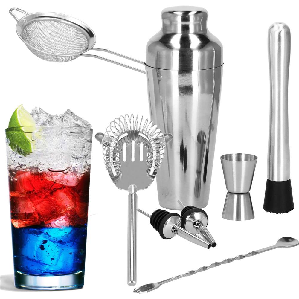 Set Cocktail Shaker Kit pentru barmani 550ml, KI23, 8 piese