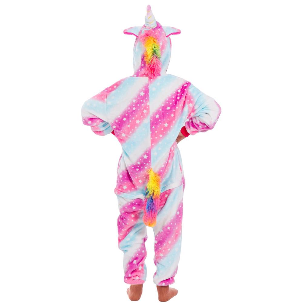 Pijama tip salopeta pentru copii, model unicorn, marime 130-140cm