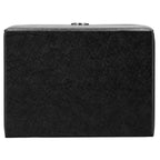 Cutie depozitare si organizare bijuterii, piele ecologica + velur, 26 x 21,5 x 19 cm, negru