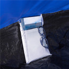 Cort plaja sau camping, impemeabil, cu protectie UV, 4 locuri, 210x240x130cm, gri albastru