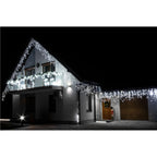 Ghirlanda luminoasa tip perdea 300 LED-uri, 12m, pentru interior/exterior, cu flash, iluminare alba