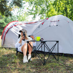 Cort plaja sau camping, impemeabil, cu terasa, 4 locuri, 200x350x135cm, gri
