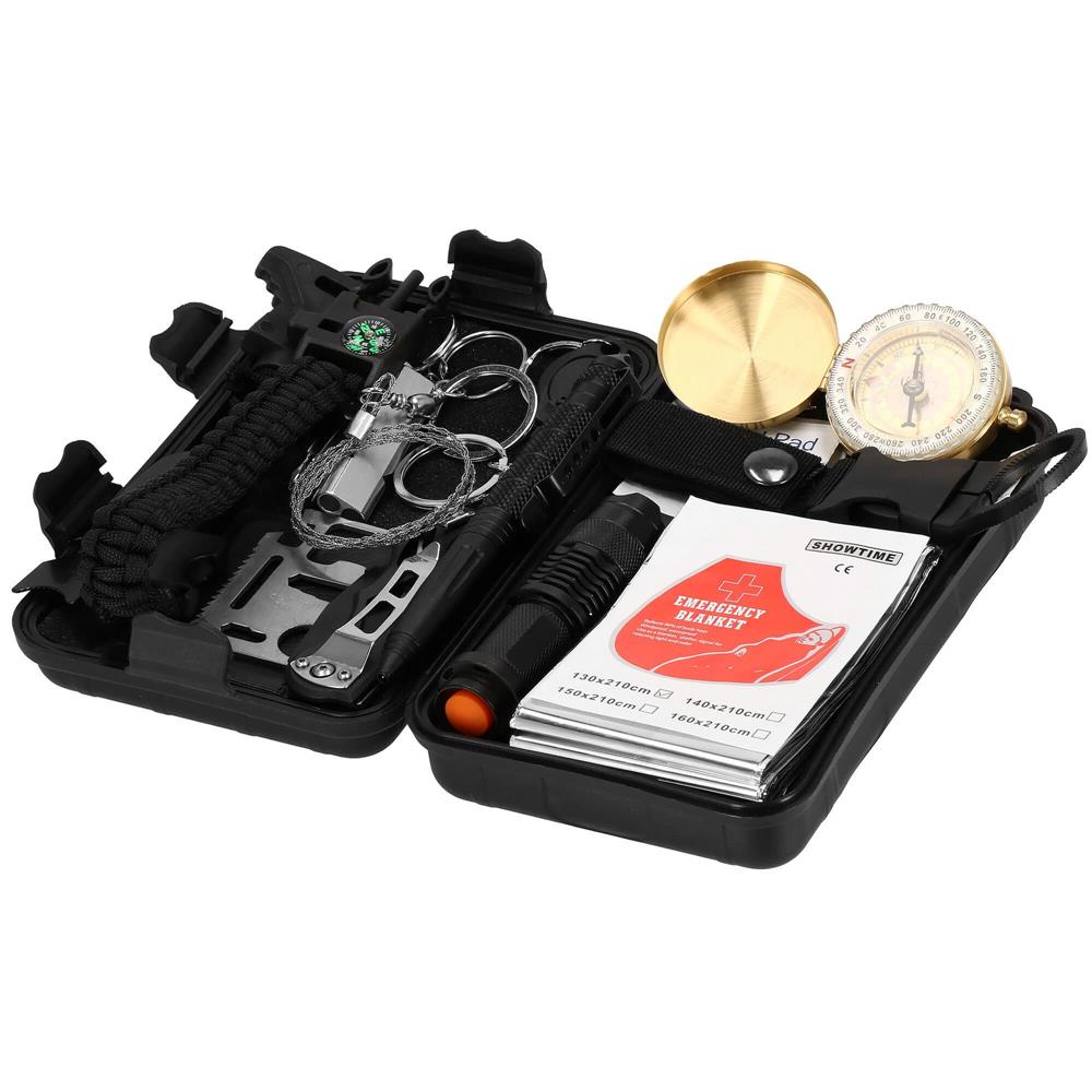 Kit de supravietuire turistic multifunctional camping, vanatoare, pescuit, 19 piese
