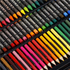 Set de pictura si desen pentru copii, 150 de piese, trusa lemn maro