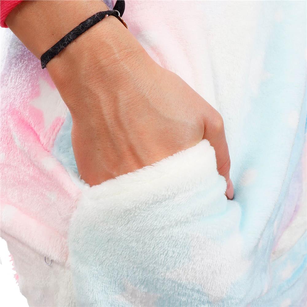 Pijama tip salopeta pentru dama, model unicorn, marime M