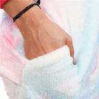 Pijama tip salopeta pentru dama, model unicorn, marime M