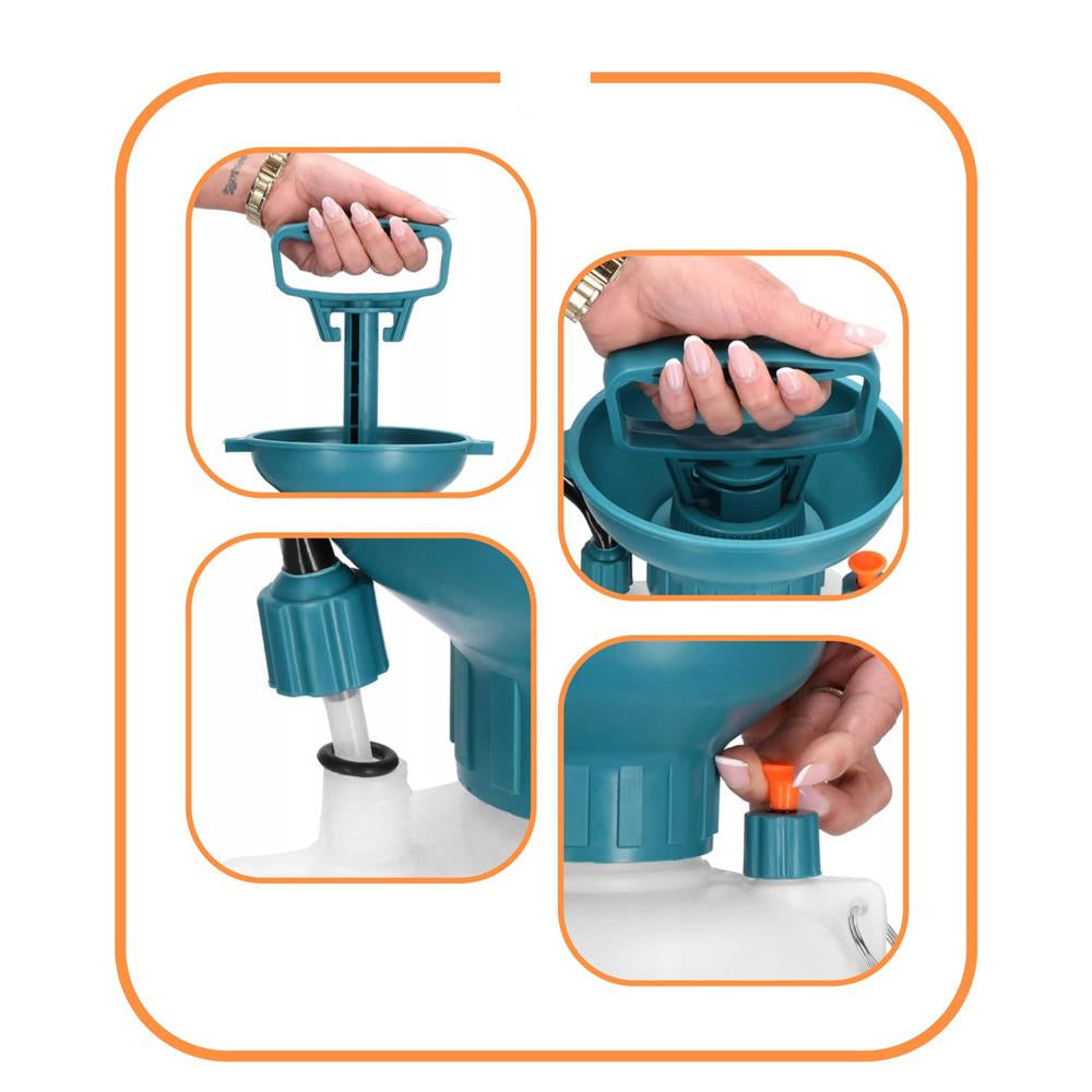 Pompa de stropit manual 8L cu lance reglabila 63 cm, 2 duze si curea de umar