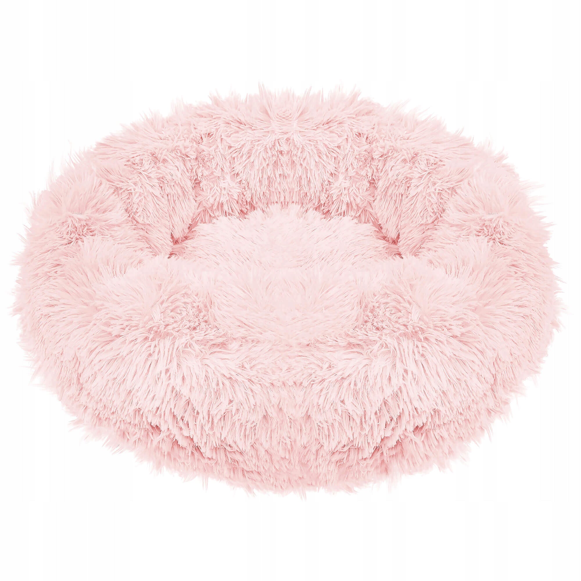 Pat  pentru caini si pisici, cu husa detasabila, roz deschis, diametru 50cm