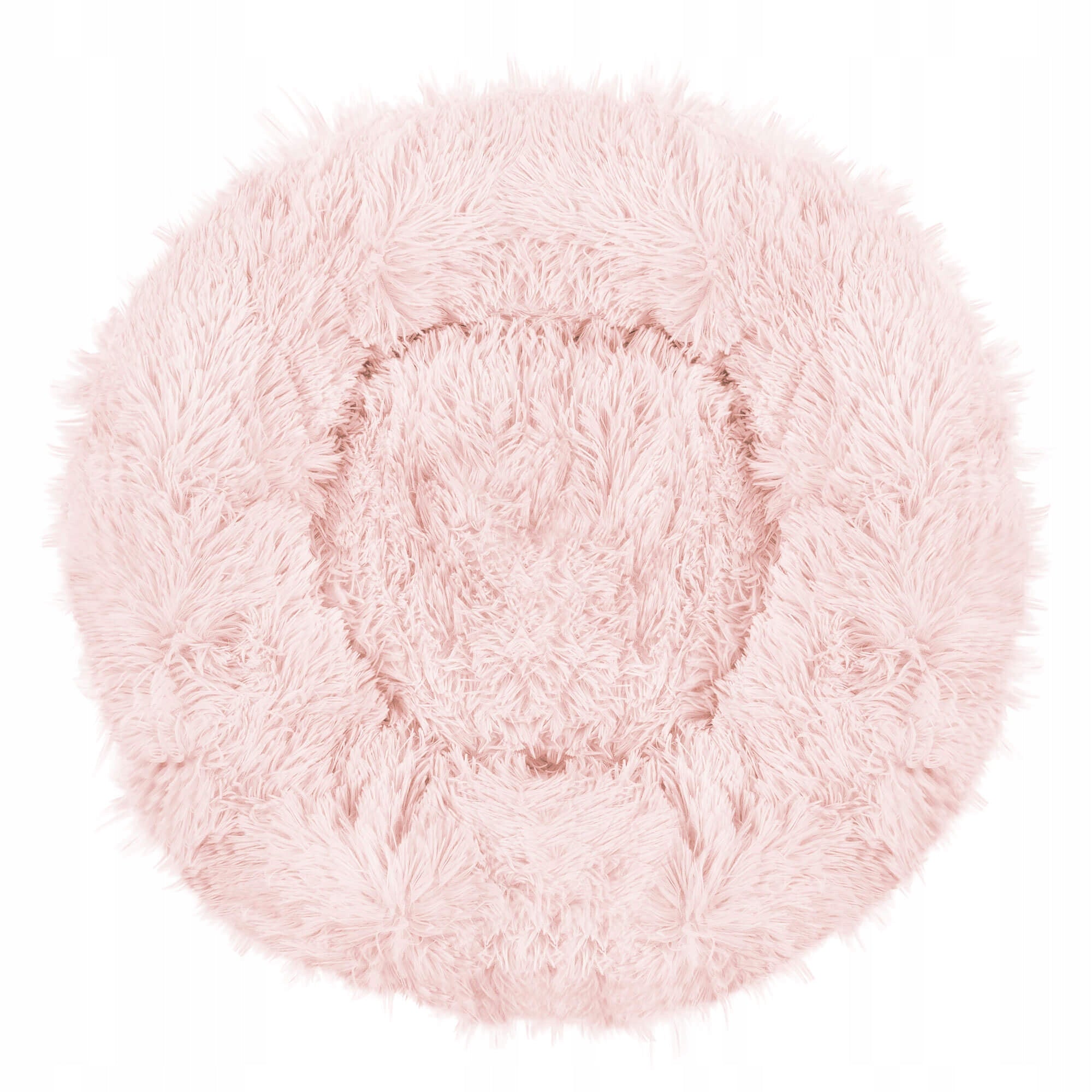 Pat  pentru caini si pisici, cu husa detasabila, roz deschis, diametru 50cm