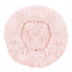 Pat  pentru caini si pisici, cu husa detasabila, roz deschis, diametru 60cm