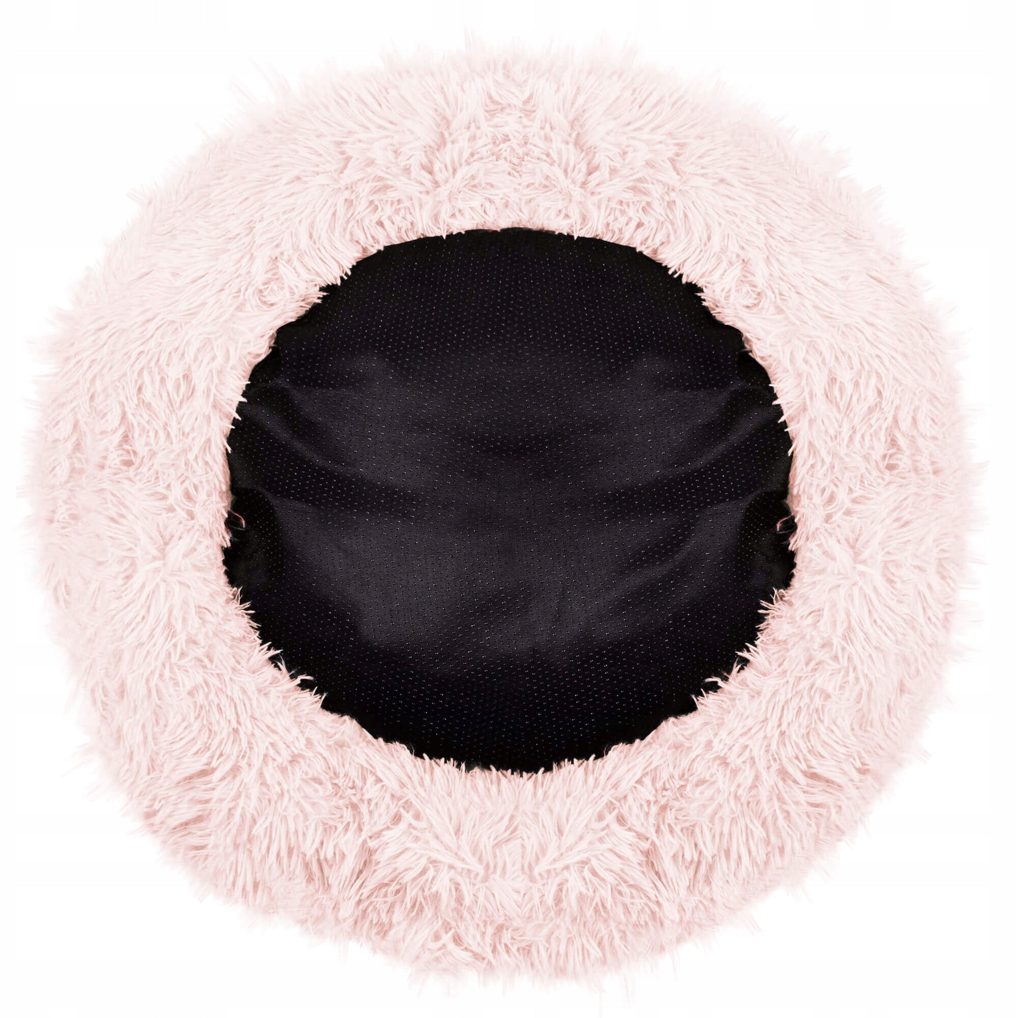 Pat  pentru caini si pisici, cu husa detasabila, roz deschis, diametru 80cm